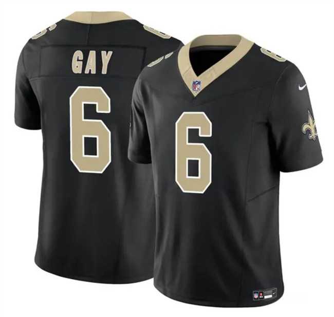 Men & Women & Youth New Orleans Saints #6 Willie Gay Black 2023 F.U.S.E. Vapor Limited Football Stitched Jersey->new england patriots->NFL Jersey